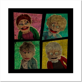 VINTAGE TEXTURE - GOLDEN GIRLS SHOW - A PUPPET PARODY copy Posters and Art